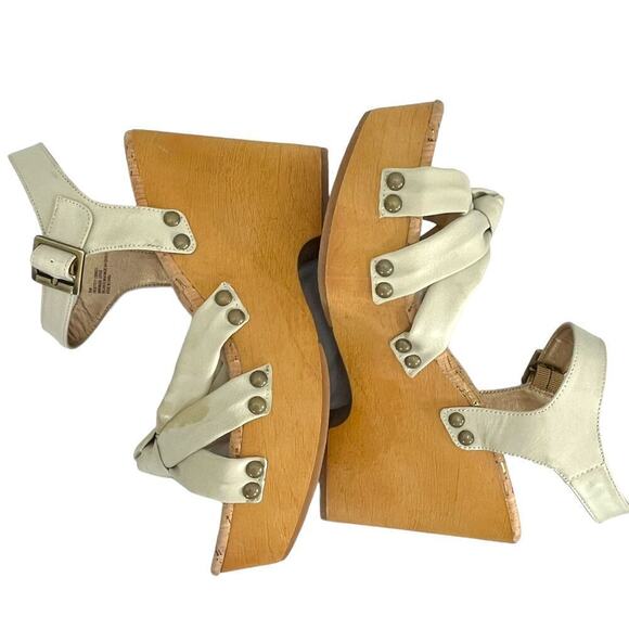Korks Ease Dawson Platform Wedge Sandals Off White Womens Size 9M NEW - Picture 3 of 11